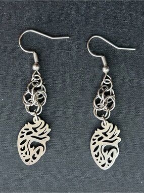 Handmade Anatomical Heart Earrings